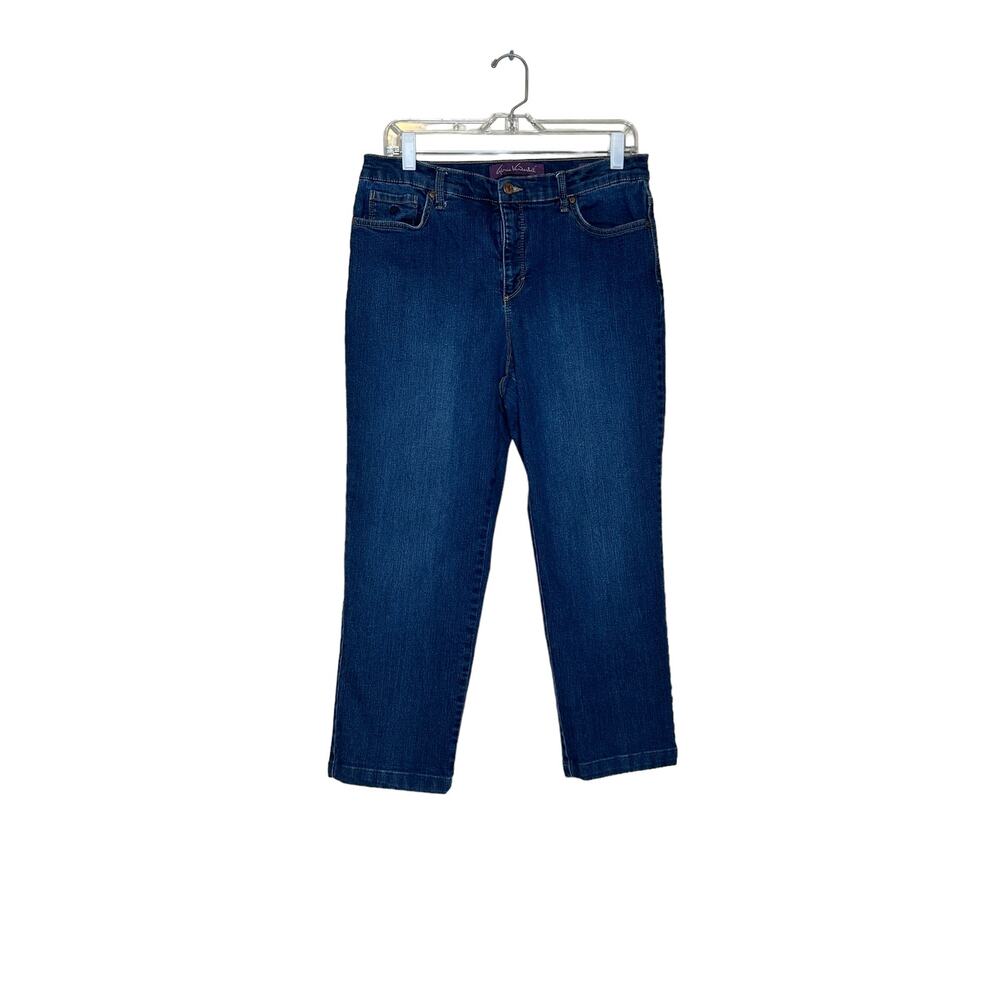 Gloria Venderbilt blue straight legs capri jeans size 12